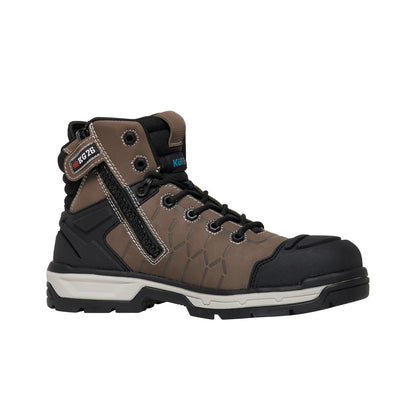 King Gee K27120 Quantum Hybrid Zip/Lace Composite Toe Work Boots 5" - Cedar