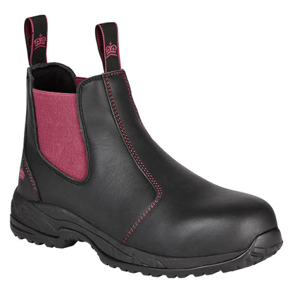 King Gee K27390 Women's Tradie Gusset Composite Cap Work Boots - Black