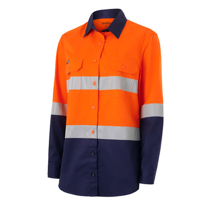 King Gee K44221 Originals Womens Vented Drill Shirt Taped