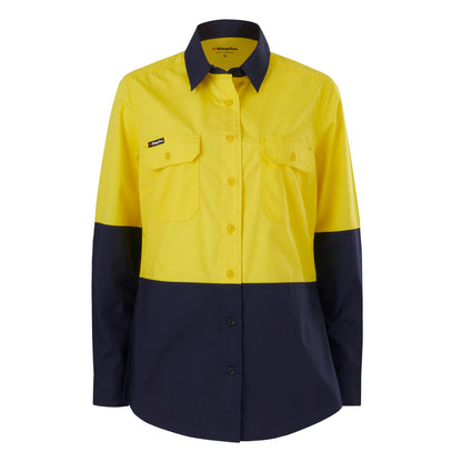 King Gee K44226 Women's Workcool Vented Spliced Shirt Long Sleeve