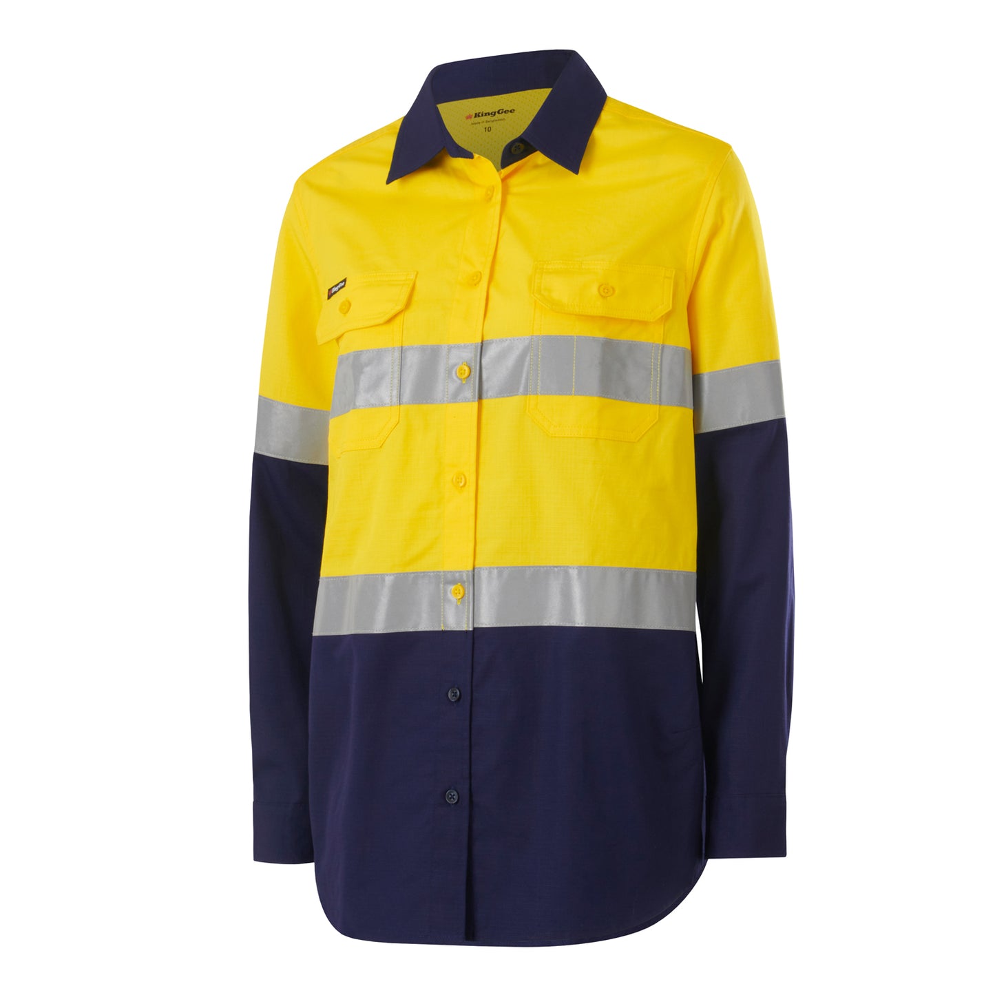 King Gee K44234 Womens Workcool Maternity Reflective Shirt