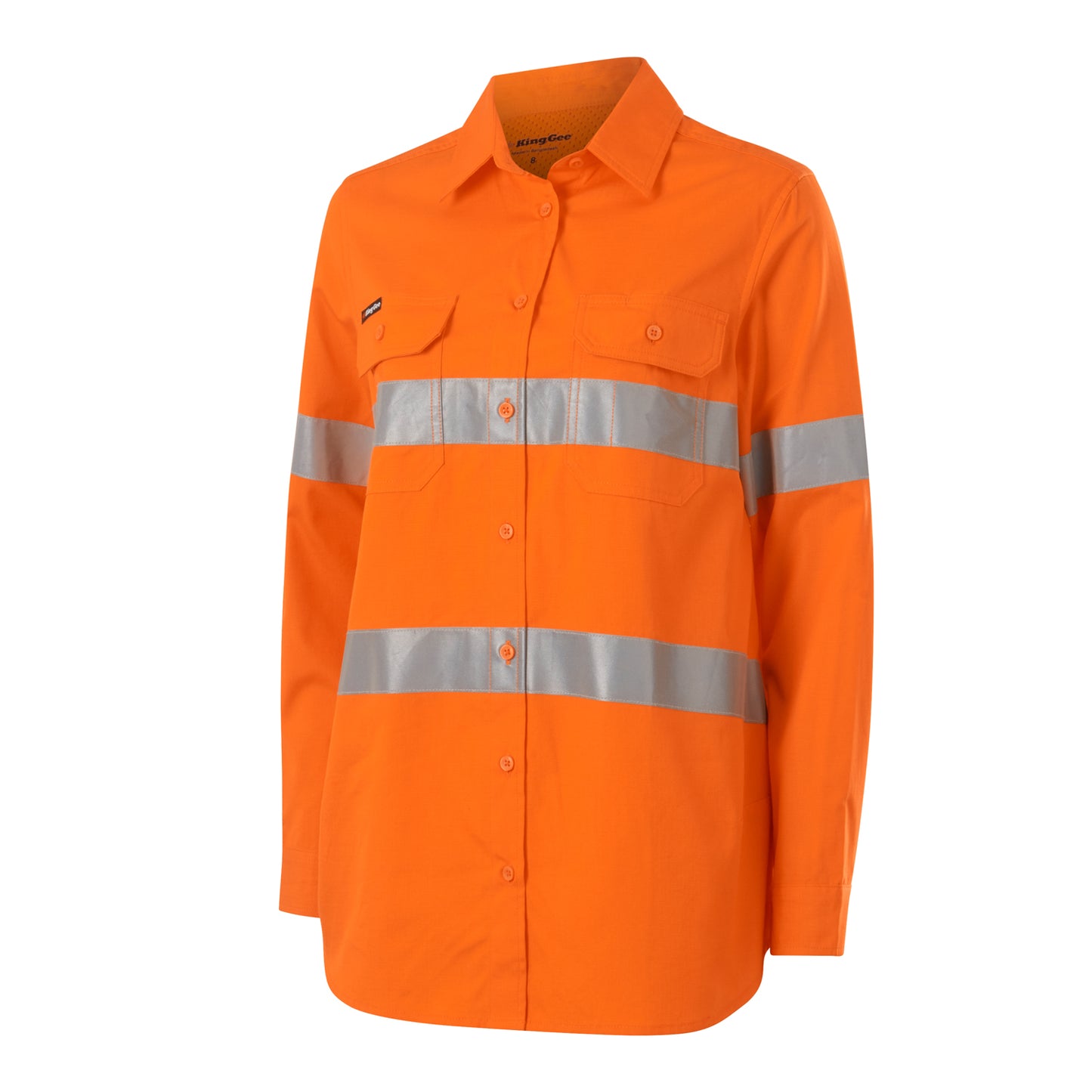 King Gee K44235 Womens Workcool Maternity Reflective Shirt