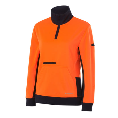King Gee K45008 Women's Spliced 1/4 Zip Fleece
