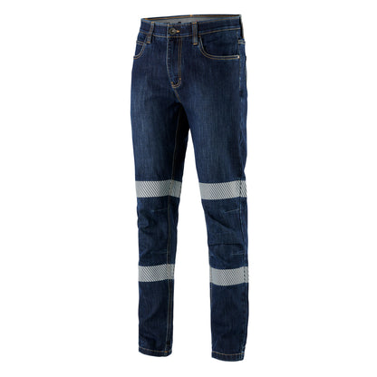King Gee K53007 Urban Coolmax Stretch Slim Reflective Denim Work Jeans
