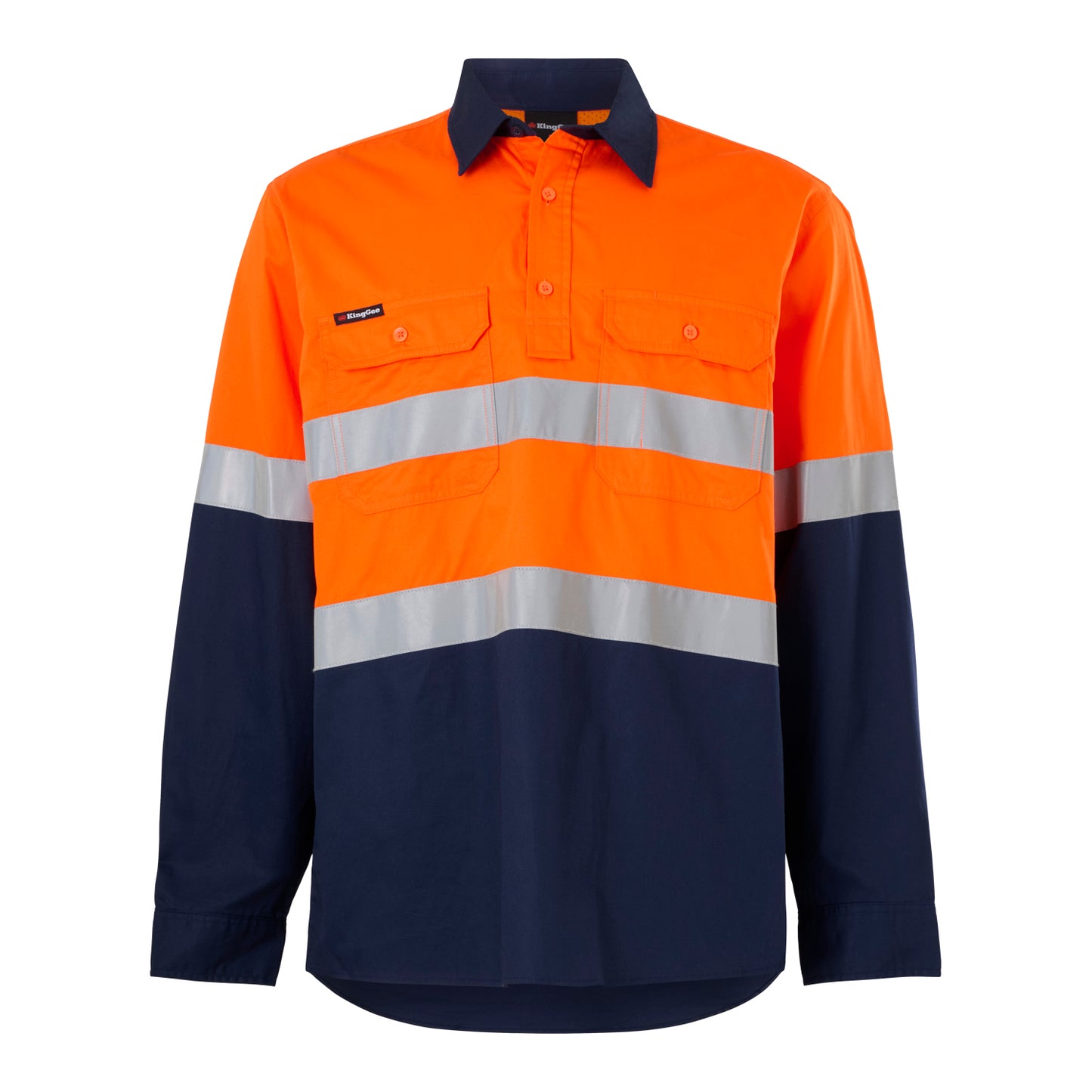King Gee K54007 Originals Closed Front  Vented Drill Shirt Tape