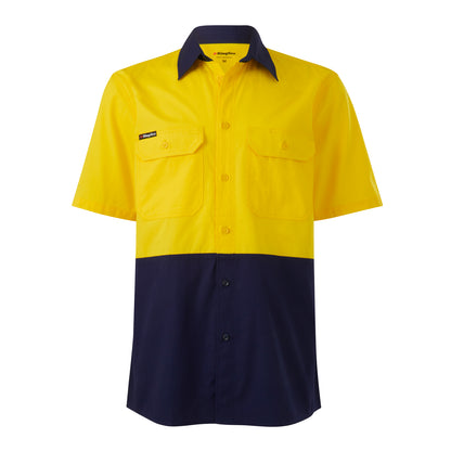 King Gee K54008 Workcool Vented Spliced Short Sleeve Shirt
