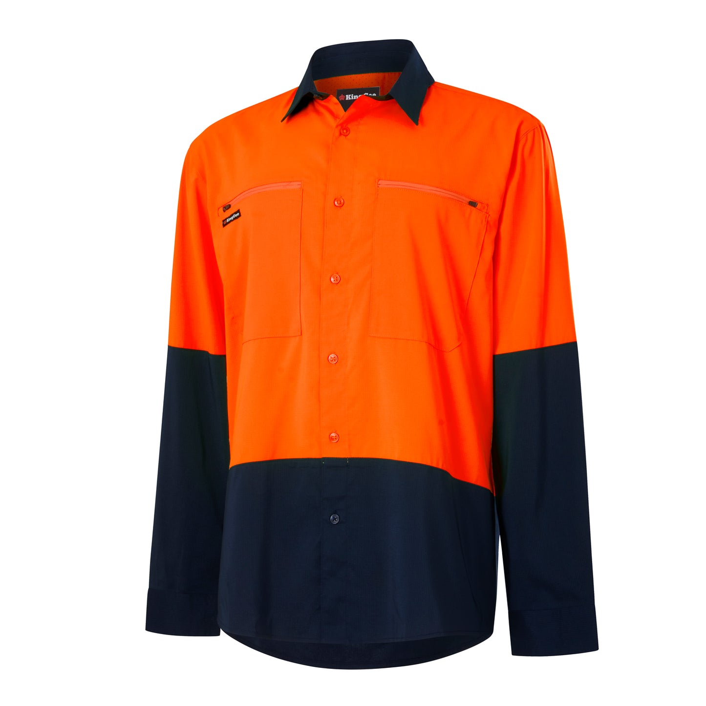 King Gee K54036 DryCool Hi Vis Spliced Shirt Long Sleeve Shirt