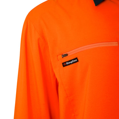 King Gee K54036 DryCool Hi Vis Spliced Shirt Long Sleeve Shirt