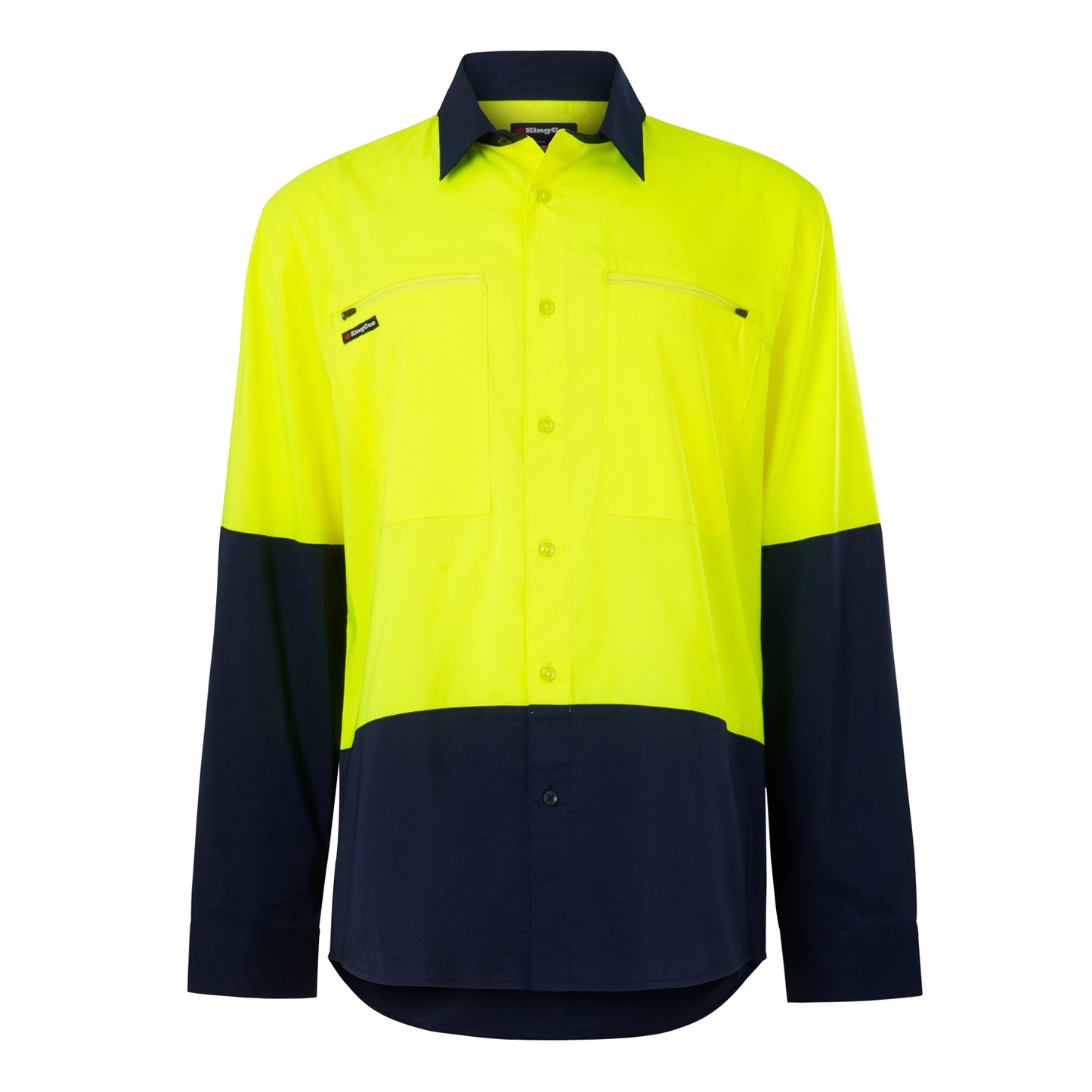 King Gee K54036 DryCool Hi Vis Spliced Shirt Long Sleeve Shirt