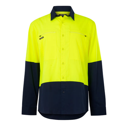 King Gee K54036 DryCool Hi Vis Spliced Shirt Long Sleeve Shirt