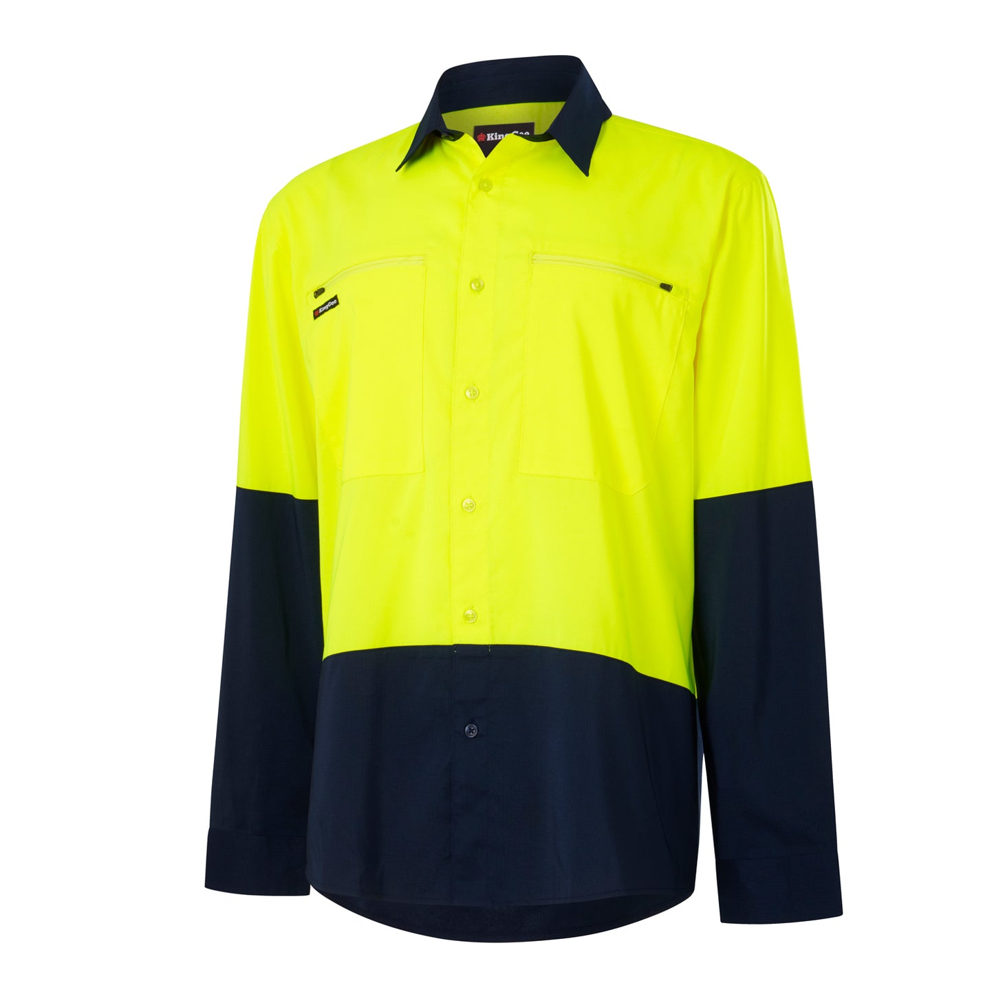 King Gee K54036 DryCool Hi Vis Spliced Shirt Long Sleeve Shirt