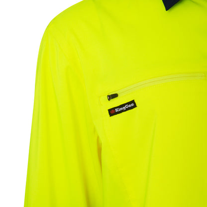 King Gee K54036 DryCool Hi Vis Spliced Shirt Long Sleeve Shirt