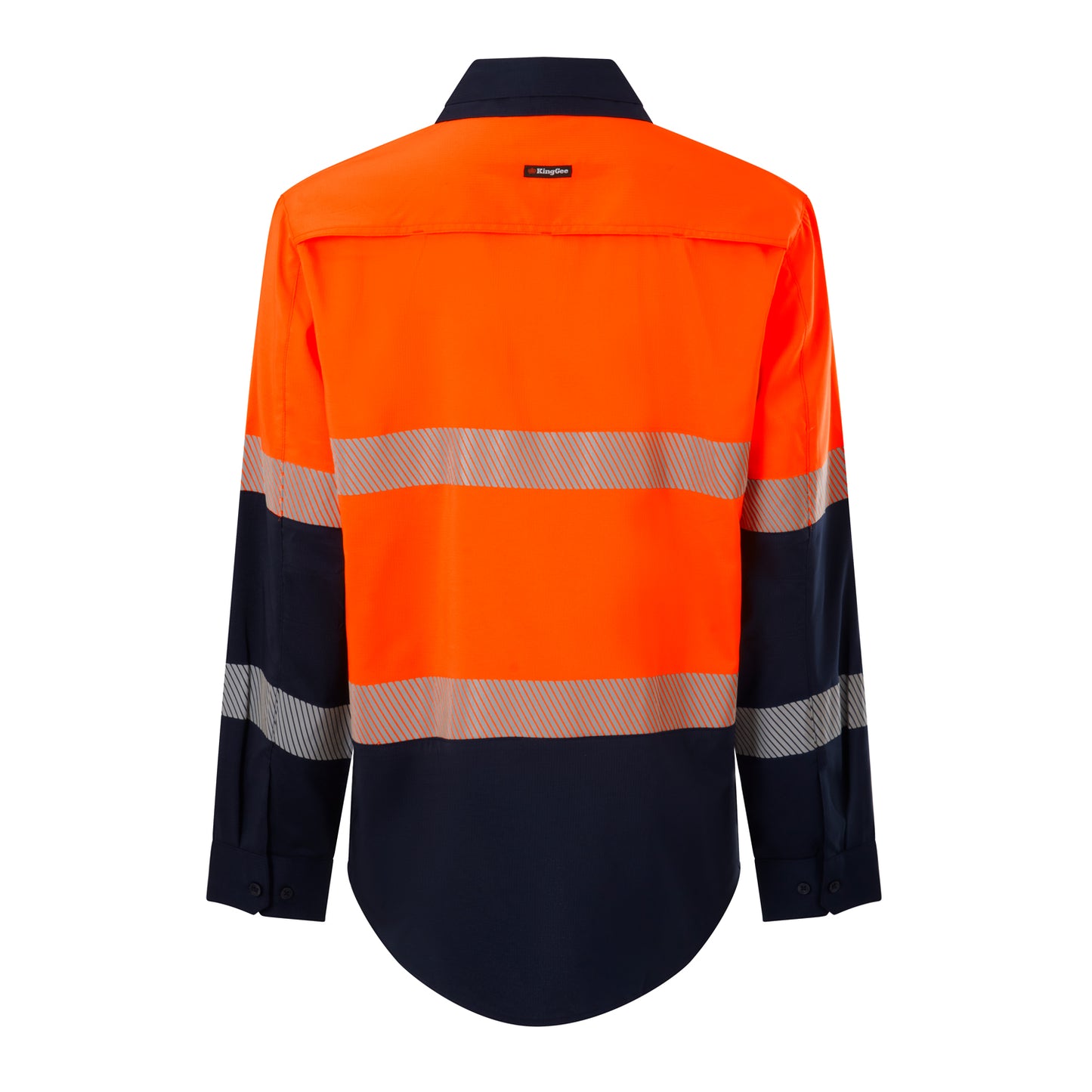 King Gee K54037 DryCool Hi Vis Spliced Taped Shirt Long Sleeve Shirt