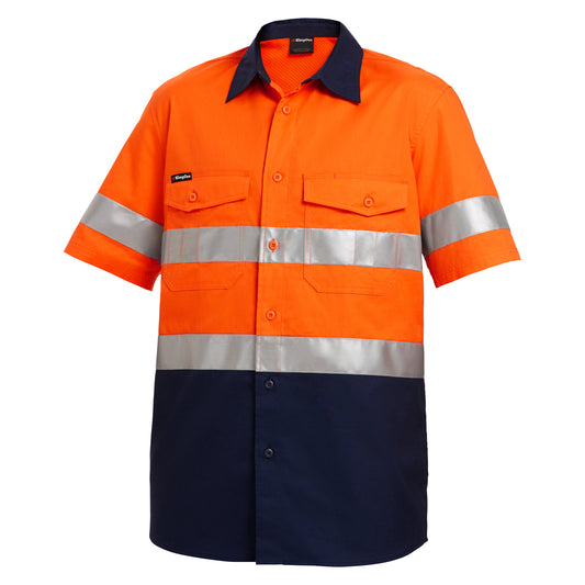 King Gee K54885 Workcool 2 Hi-Vis Reflective Short Sleeve Work Shirt