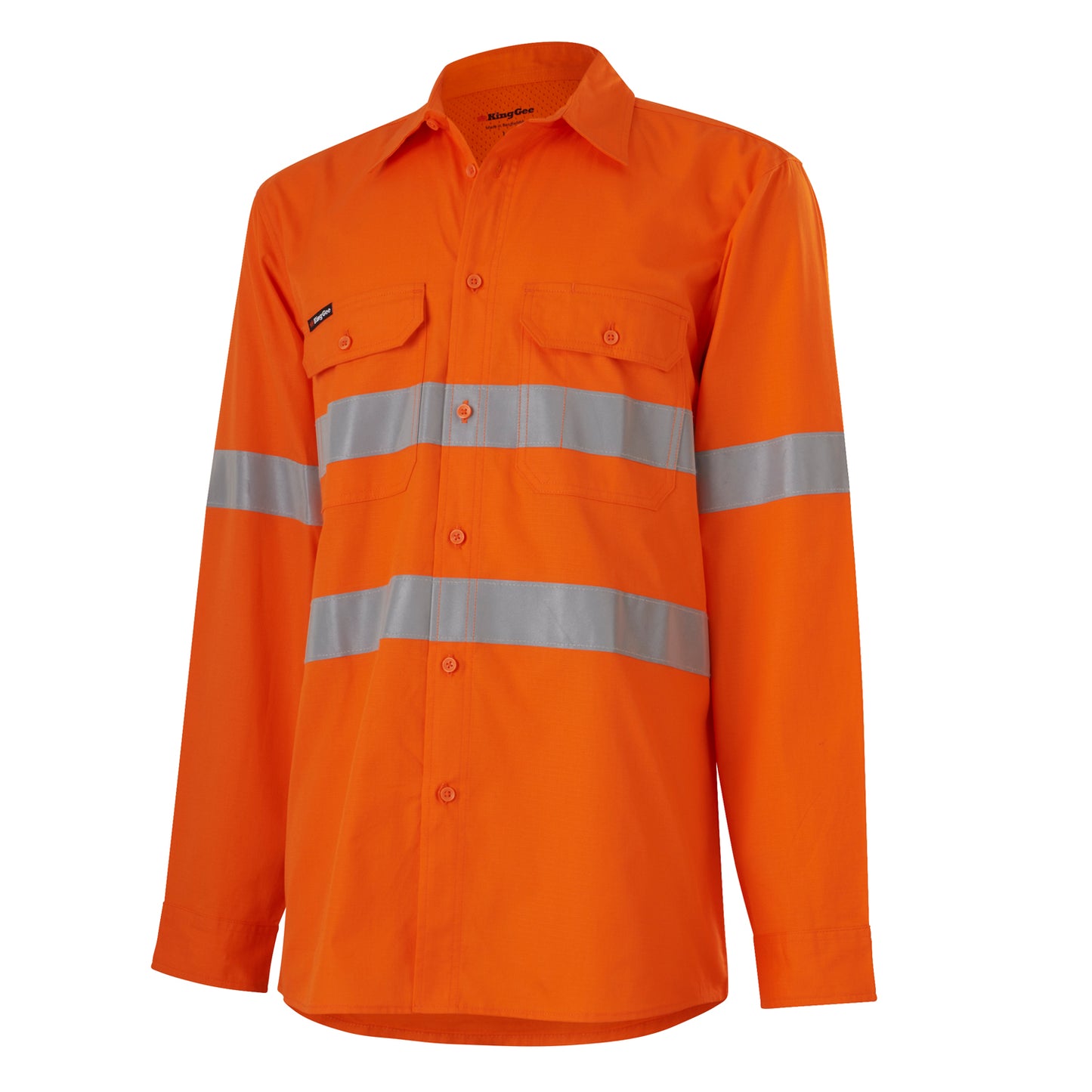 King Gee K54915 Workcool Vented  Shirt Taped Long Sleeve