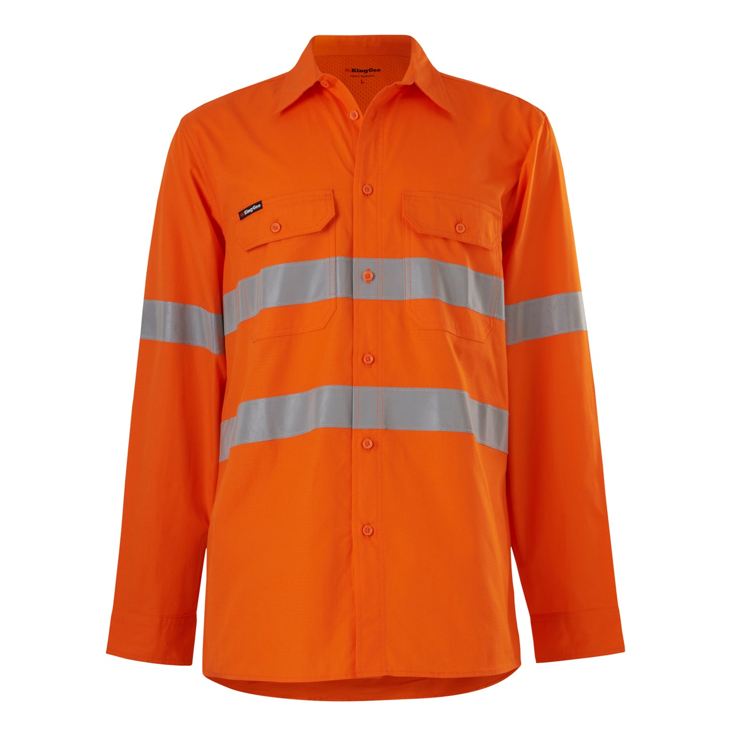 King Gee K54915 Workcool Vented  Shirt Taped Long Sleeve