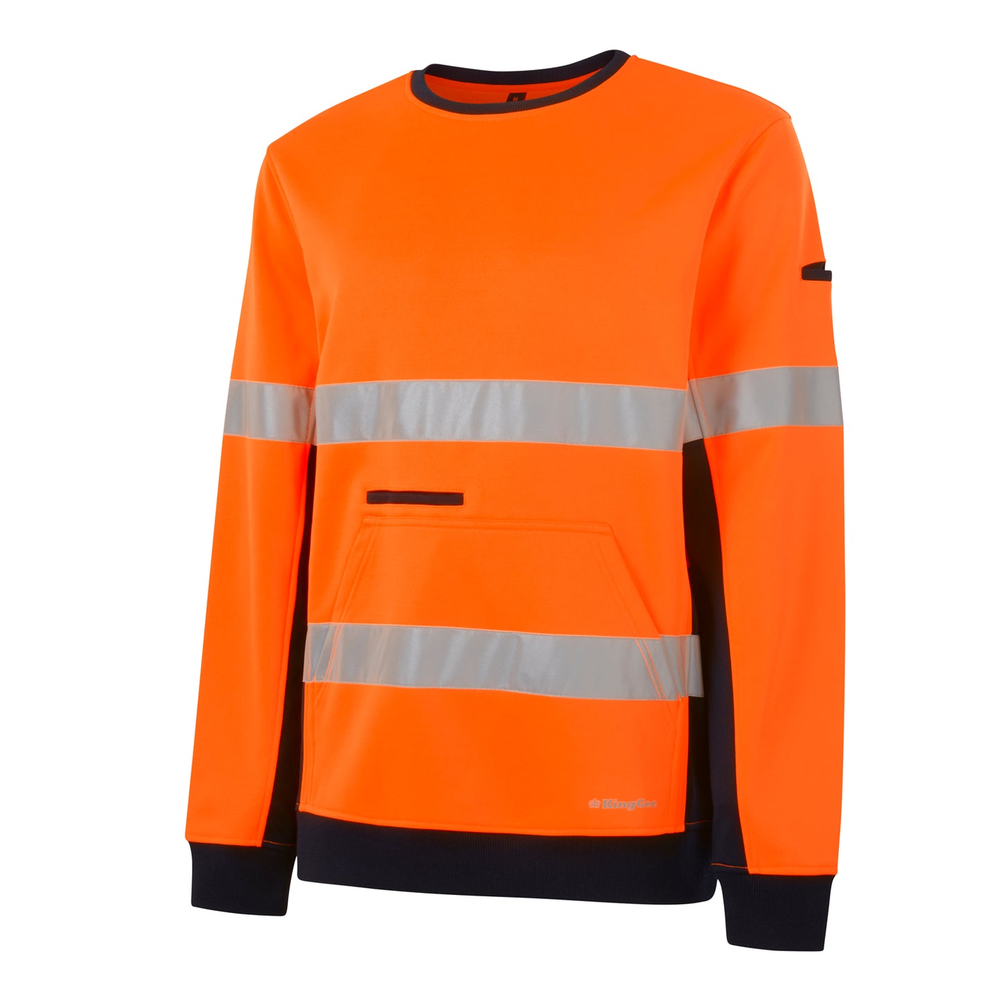 King Gee K55058 Reflective Spliced Crew Neck  Fleece