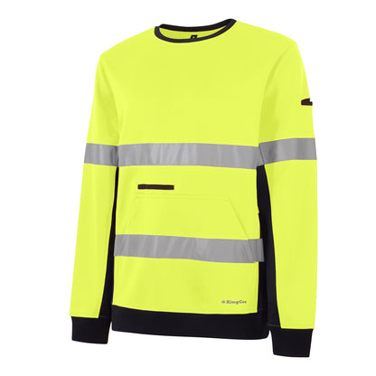 King Gee K55058 Reflective Spliced Crew Neck  Fleece