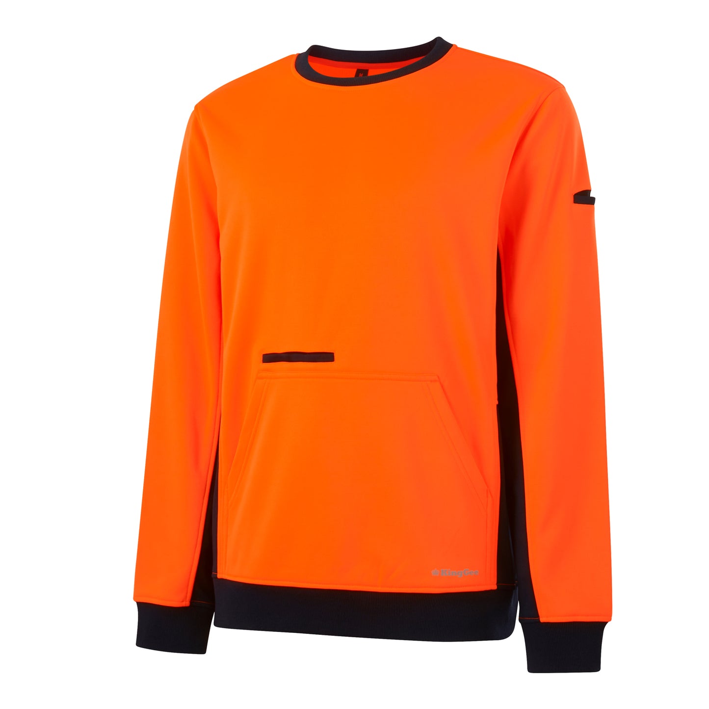 King Gee K55062 Hi Vis Spliced Crew Neck Fleece