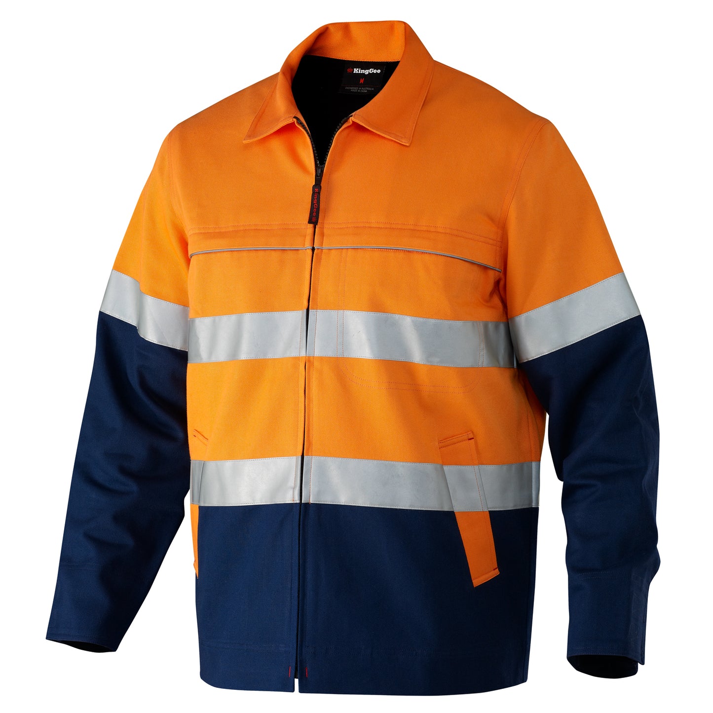 King Gee K55905 Originals Hi-Vis Reflective Cotton Drill Work Jacket