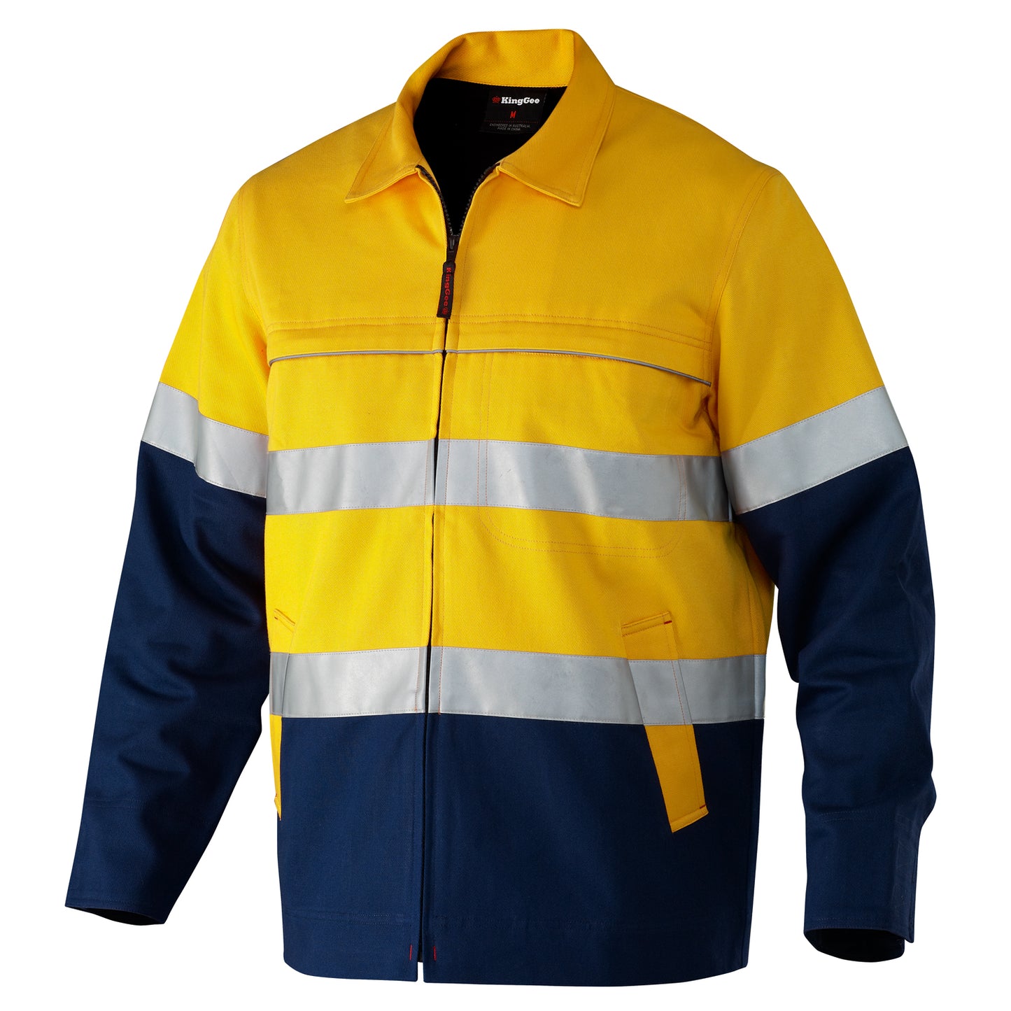 King Gee K55905 Originals Hi-Vis Reflective Cotton Drill Work Jacket