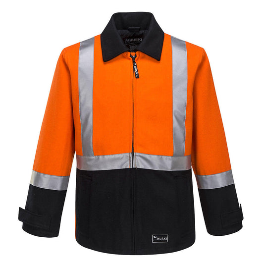 Portwest Huski FR Bluey Jacket in Orange/Black
