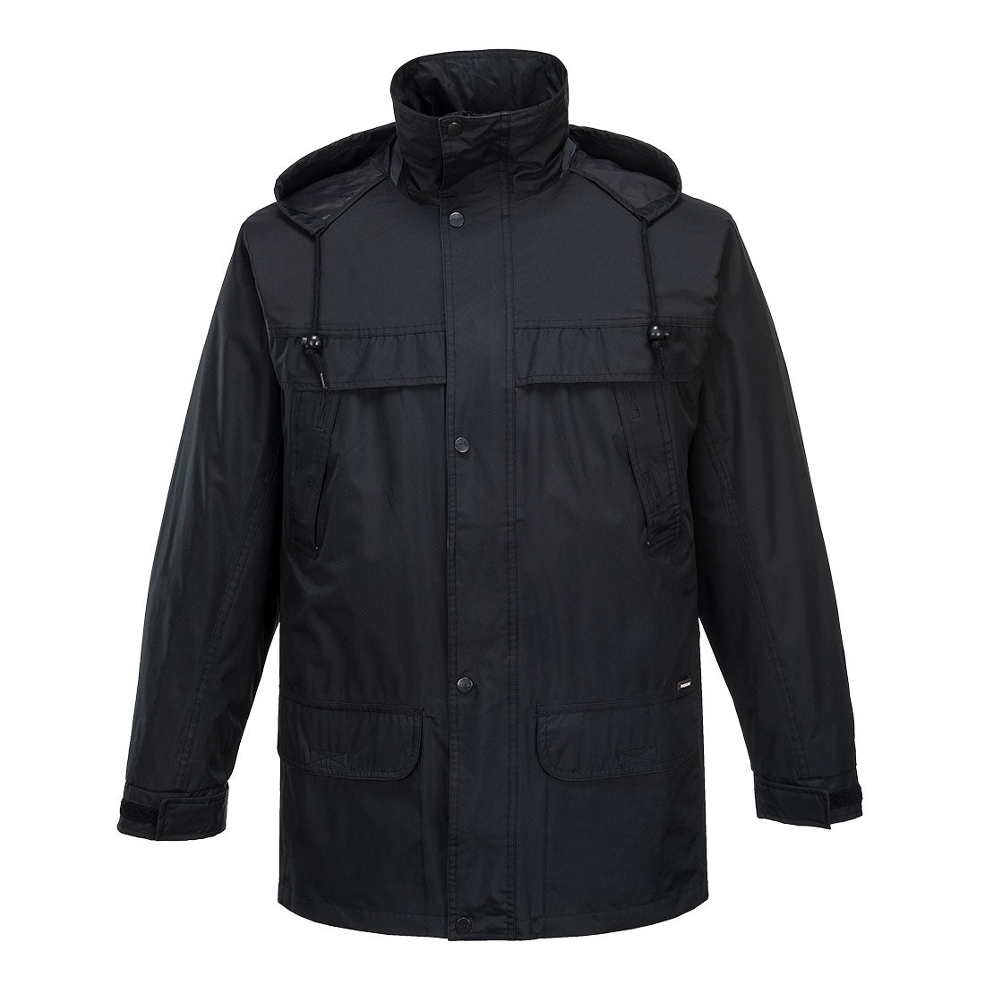 Portwest Huski Classic Rain Jacket in Black