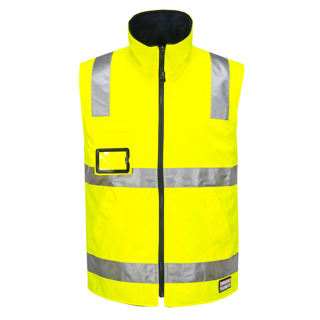 Portwest Huski Hi-Vis Reversible Vest in Yellow