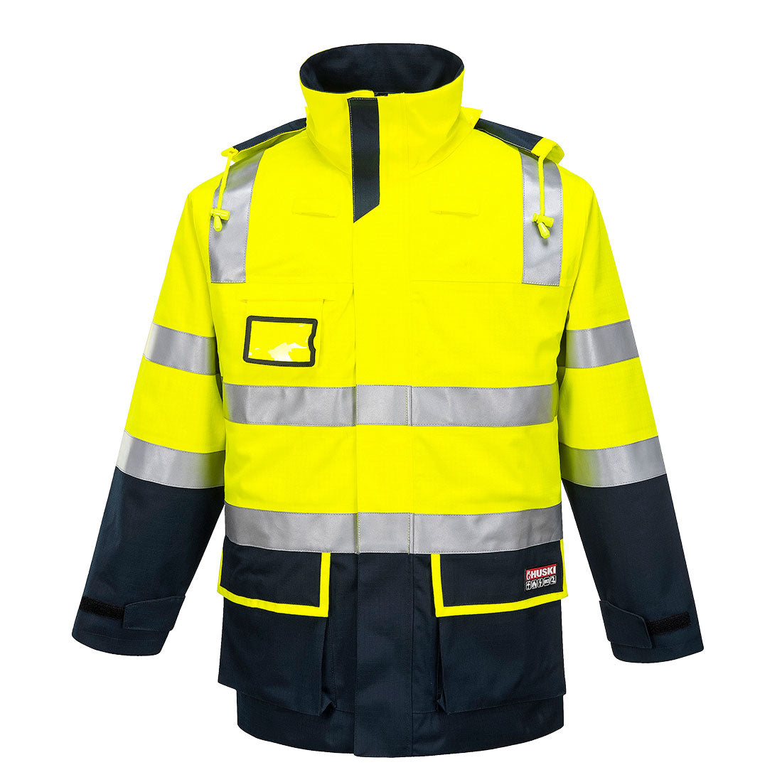 Portwest Huski FR Class D/N Flash Jacket in Yellow/Navy