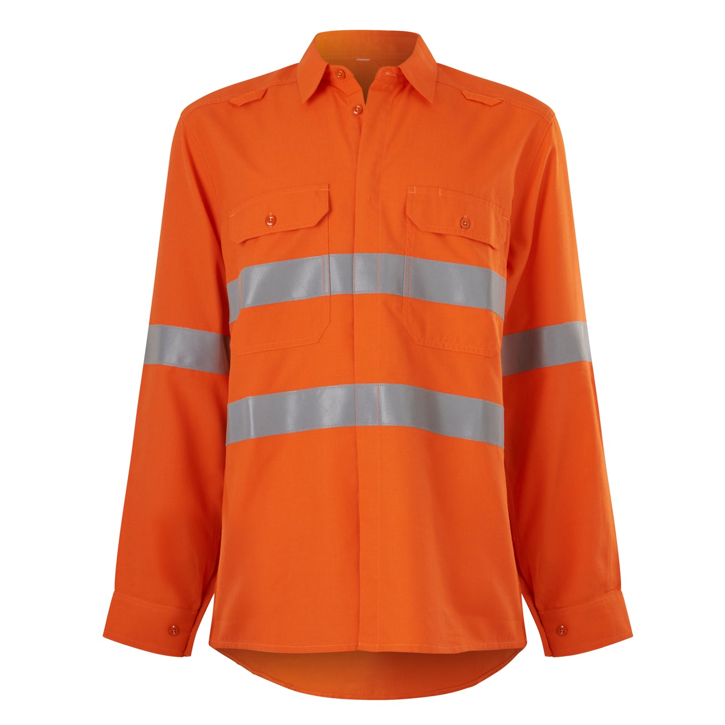 King Gee K84001 Shieldtec LENZING FR Hi-Vis Spliced Open Front Taped Shirt PPE2