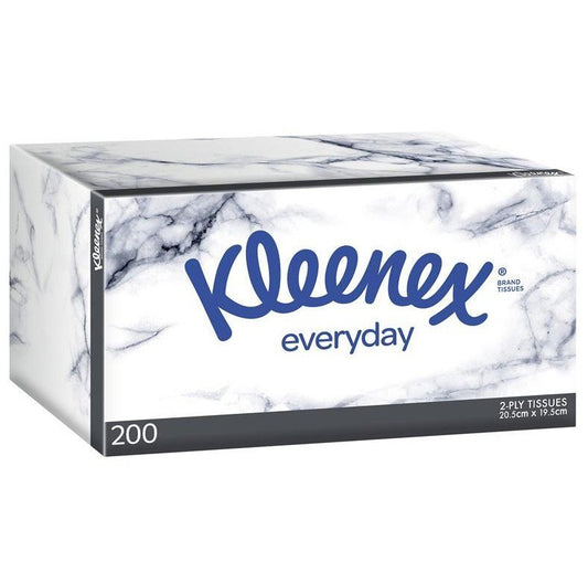 KIMBERLY CLARK KC60200 Kleenex Facial Tissue Everyday White 200 Sheets