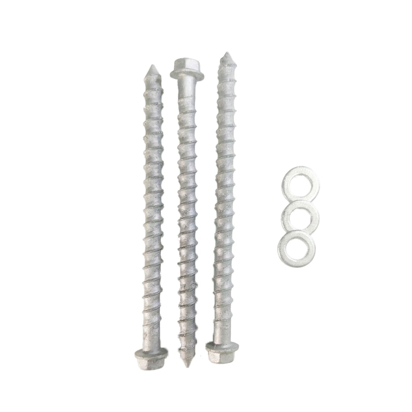 Fixing Kit of 3 x Asphalt Screw Bolt Anchor and Washer
