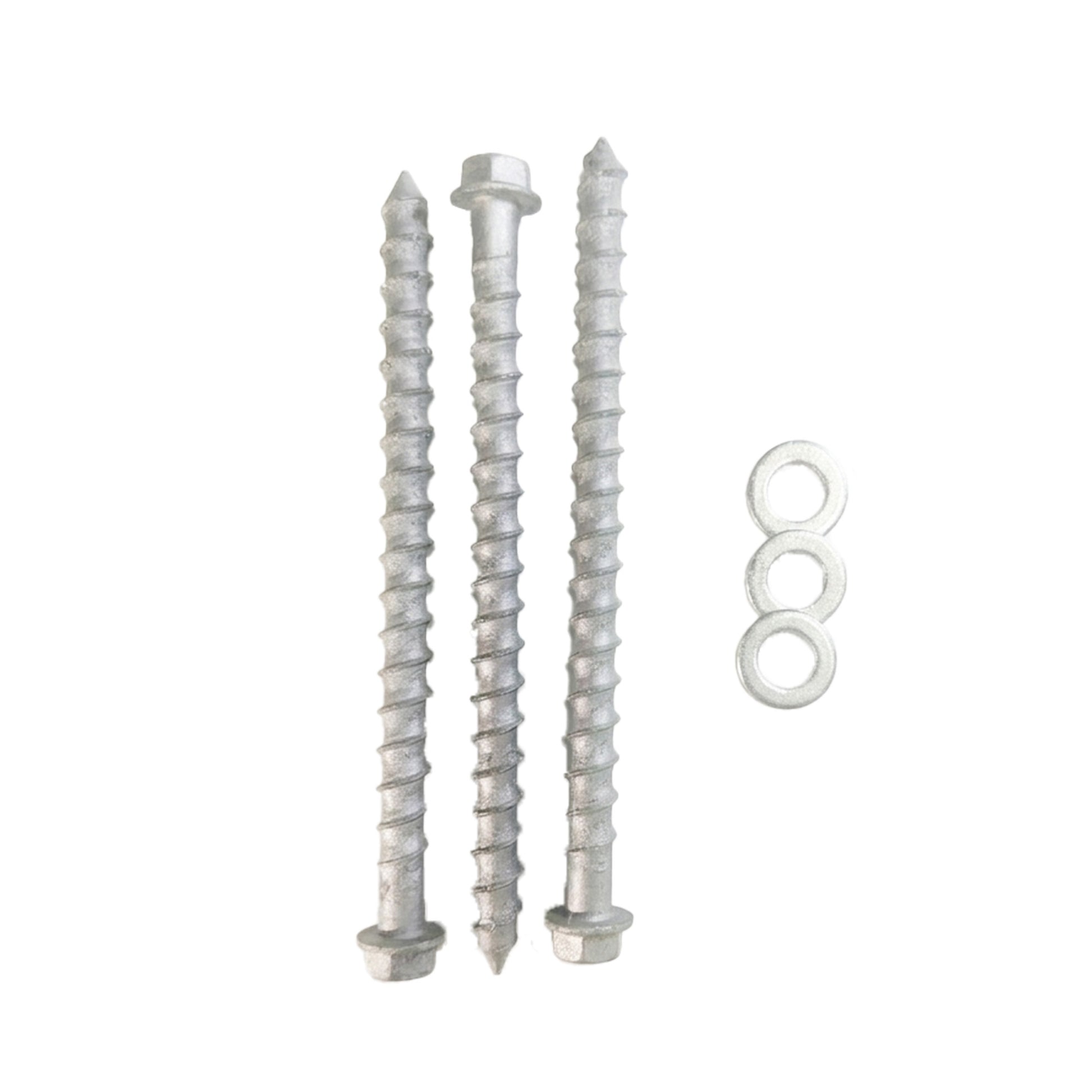 Fixing Kit of 3 x Asphalt Screw Bolt Anchor and Washer