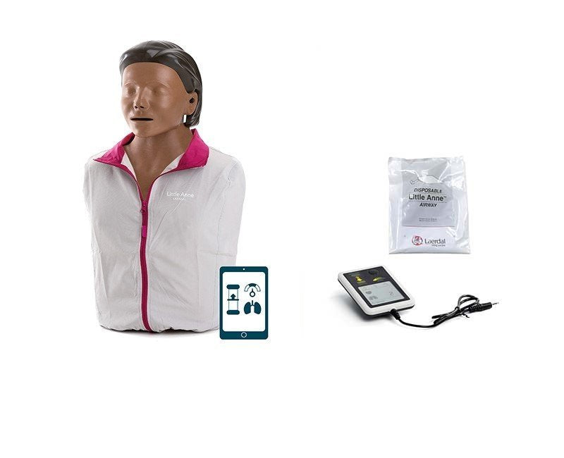 LAERDAL L-LAQCPRSINGLEDK Manikin QCPR Little Anne Single Dark Skin Kit