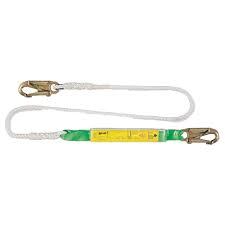 Miller 2M Rope Lanyard, compact energy absorber, 19mm hook each end