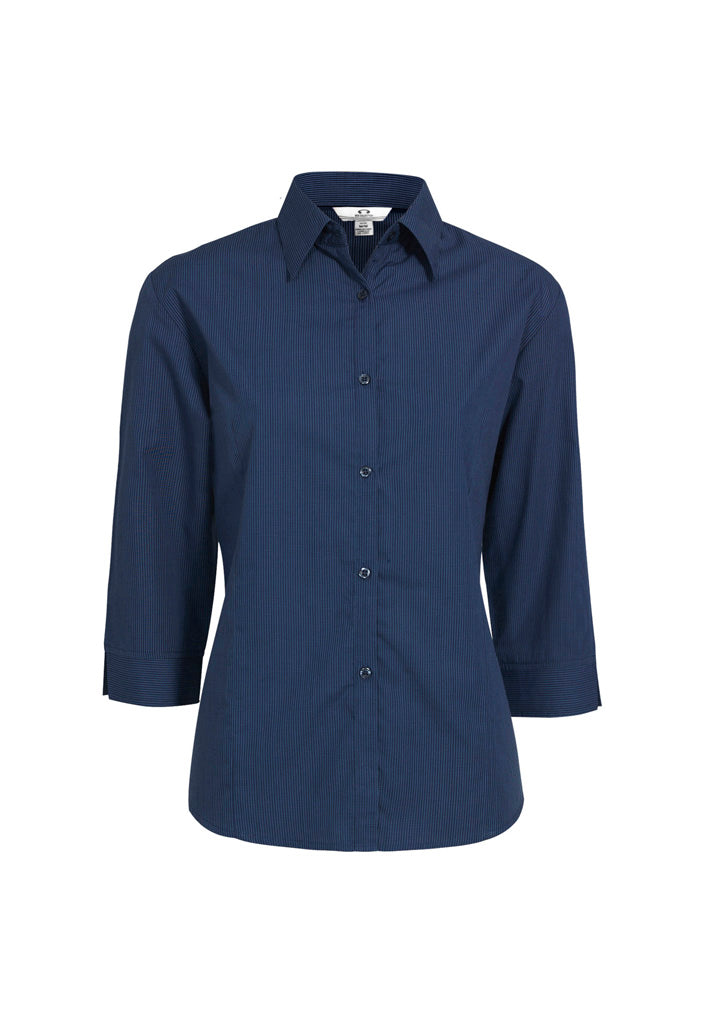 BizCollection LB8200 Womens Micro Check 3/4 Sleeve Shirt