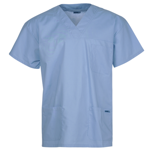 Medi-8 M88000 Scrub Top With Pockets in Light Blue