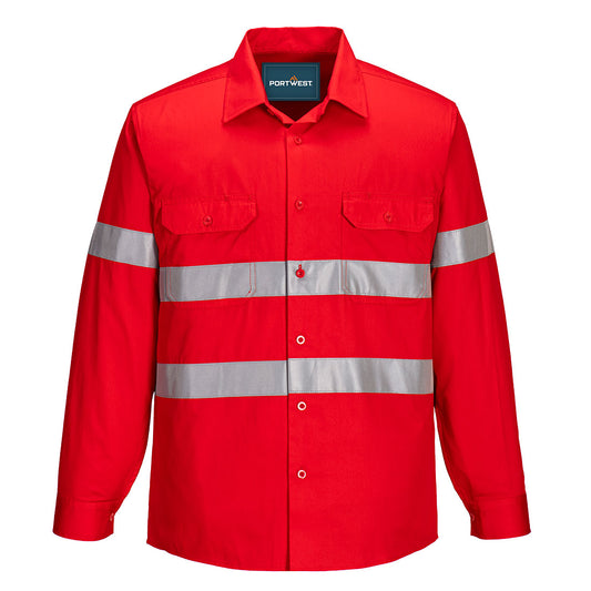 Portwest Darwin Hi-Vis Lightweight Class N Shirt L/S in Low