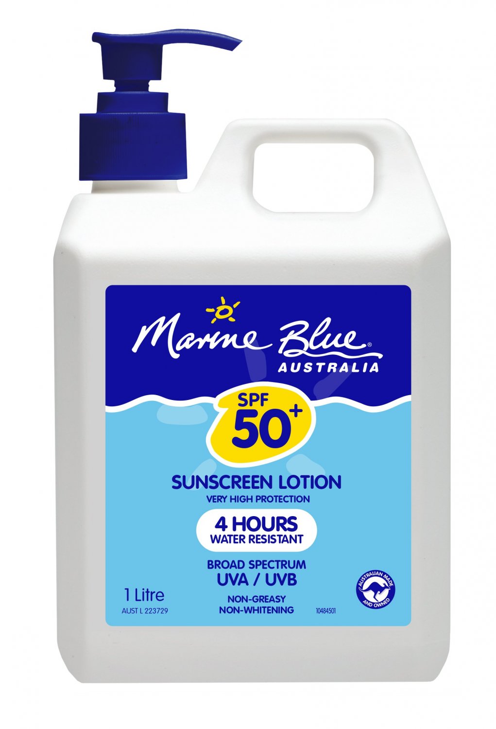 MARINE BLUE MB0436 Sunscreen Dry Touch Lotion SPF50+ 1L Pump