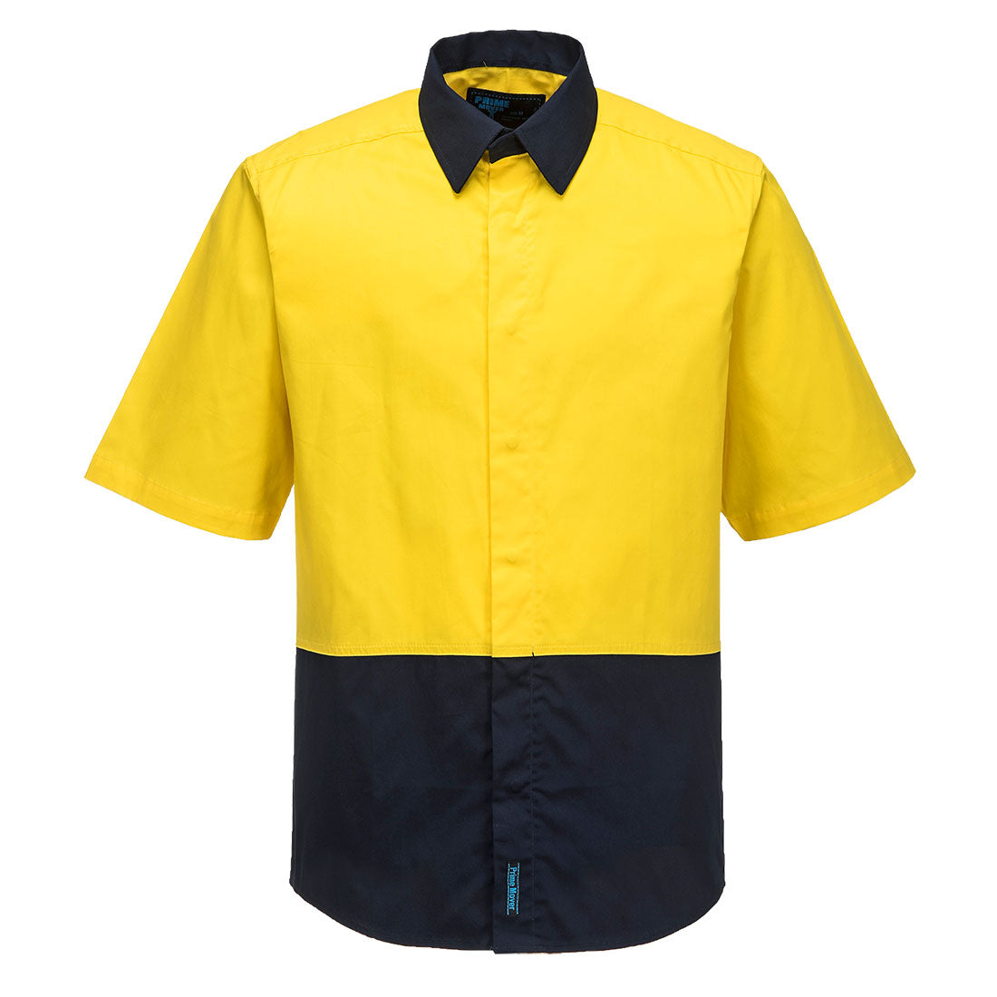 Portwest Food Industry Lightweight Cotton Shirt in Yellow/Navy