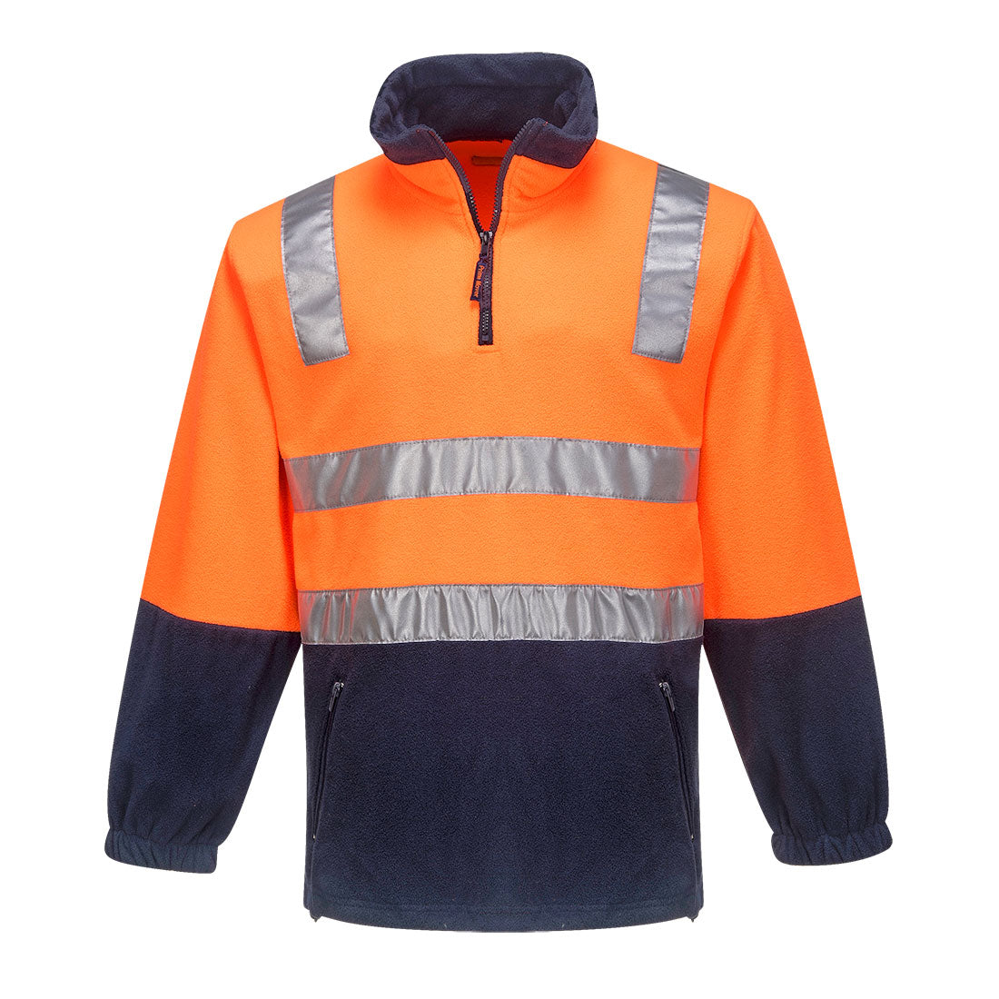 Portwest MF215 Hi-Vis Contrast 1/4 Zip Polar Fleece