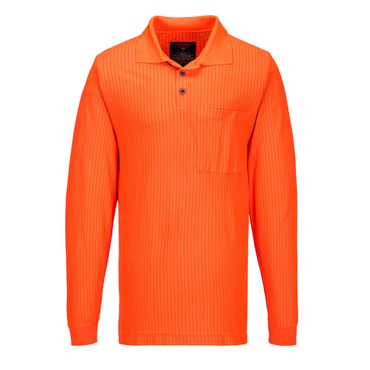 Portwest Flame Resistant Anti-Static Polo in Orange