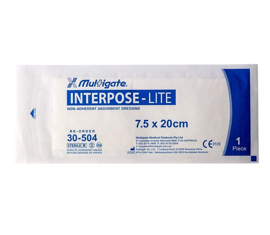 MULTIGATE MEDICAL MG30-504-1 Interpose Lite Non-Adherent Dressing 7.5cm x 20cm Single