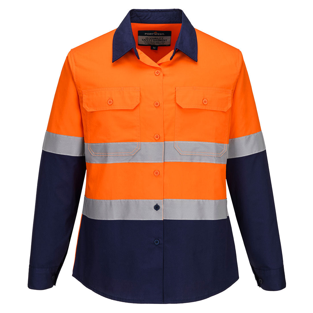 Portwest ML803 Hi-Vis Women's Lightweight Contrast Shirt L/S