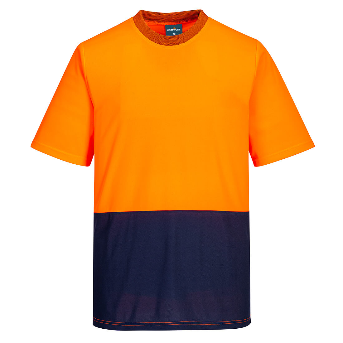 Portwest Hi-Vis Contrast Class D T-Shirt S/S in Orange/Navy