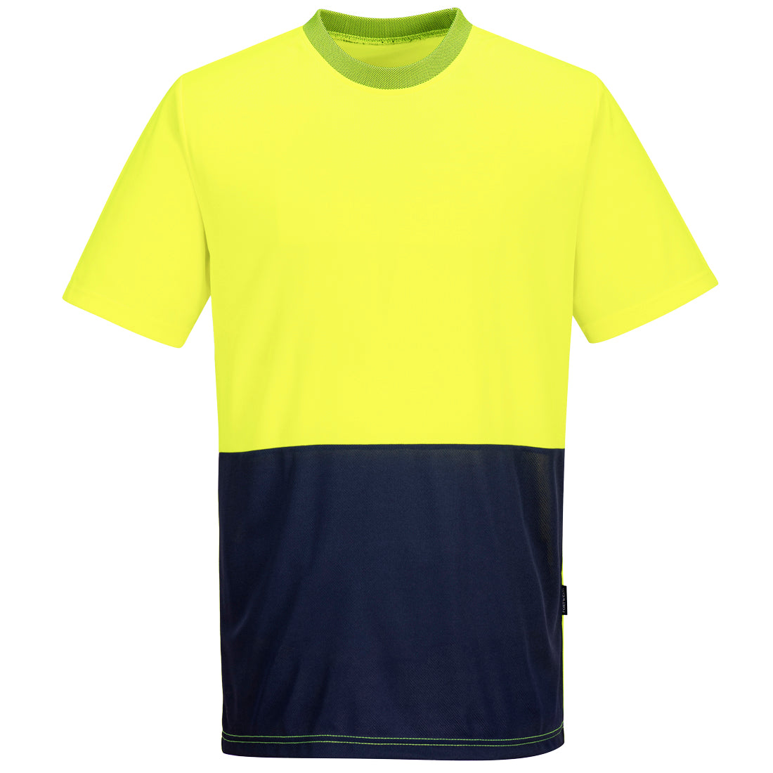 Portwest Hi-Vis Contrast Class D T-Shirt S/S in Yellow/Navy