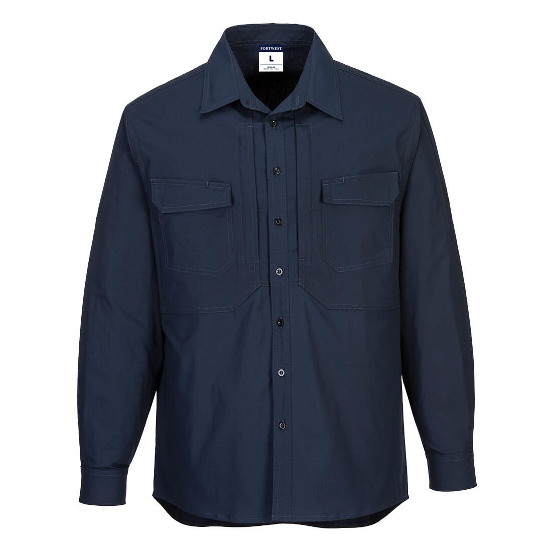 Portwest Utility Stretch Long Sleeve Shirt in Dark Navy