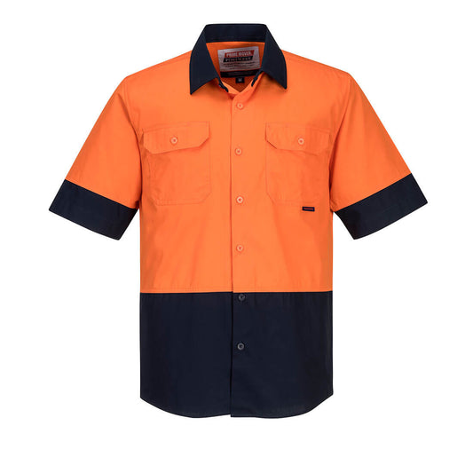 Portwest MS802 Canberra Hi-Vis Lightweight Contrast Class D Shirt S/S