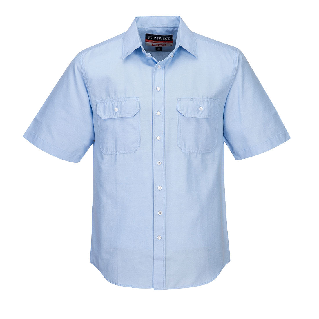 Portwest Adelaide Shirt, Short Sleeve, Light Weight in Blue