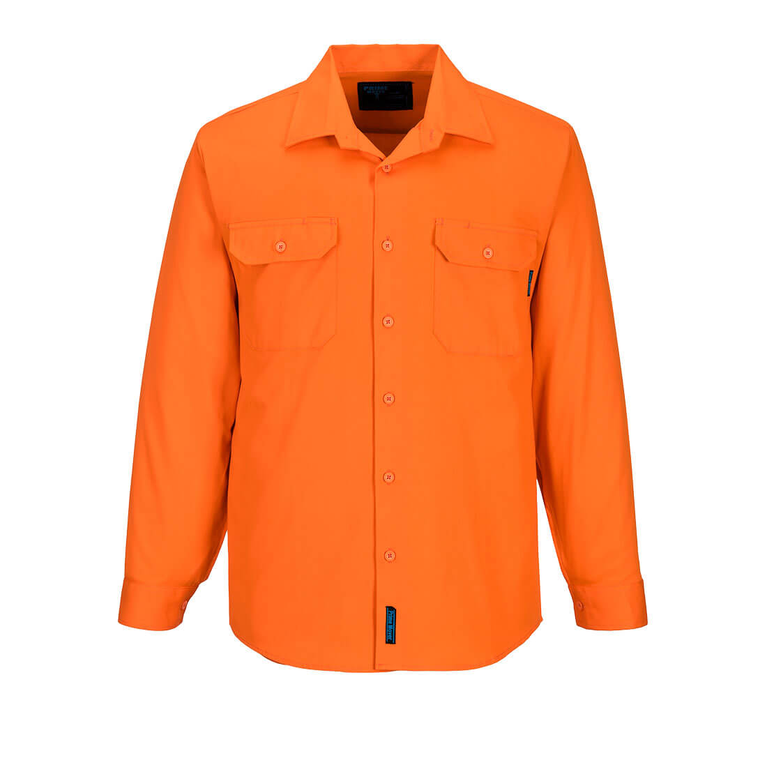Portwest Hi-Vis Regular Weight Long Sleeve Shirt in Orange